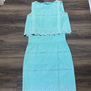 Antonio Melanie 2 piece Top Skirt Set Mint Green 6